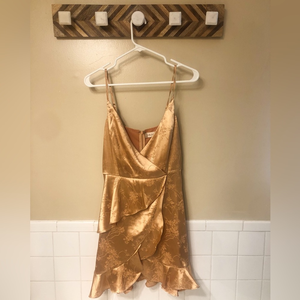 Gold Wrap Dress